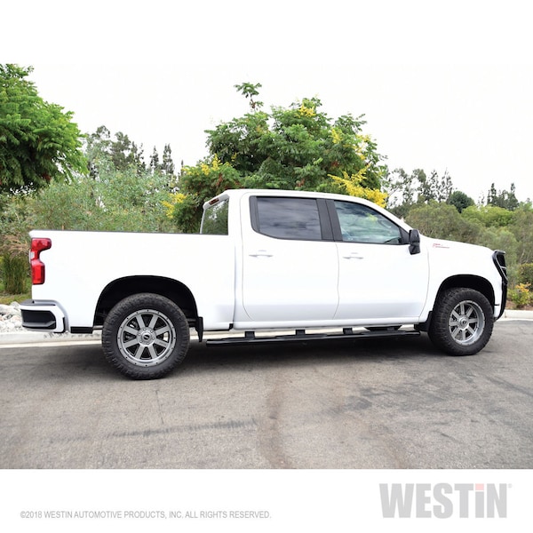 Westin Automotive 19-C SILVERADO/SIERRA 1500 CREW CAB(5.5 FT BED)BLK PRO TRAXX 5 W2W OVAL NERF BAR 21-534685 - main